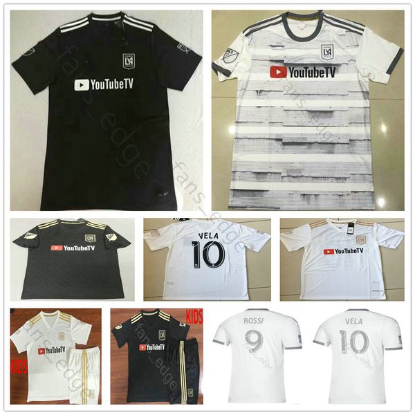 

2019 mls los angeles fc football jerseys rossi vela gaber ciman zimmerman customize white black kids youth 19 20 soccer jersey shirt, Black;yellow