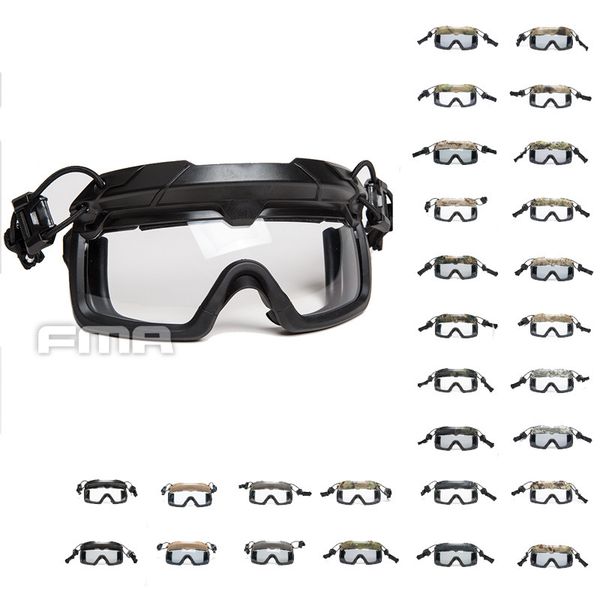 

fma helmet special-purpose part style defence fog goggles 3mm thickness lens cs field operations goggles tb1333 -w