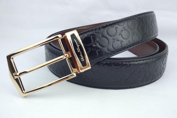

big buckle genuine leather belt designer belts men women belts, Black;brown