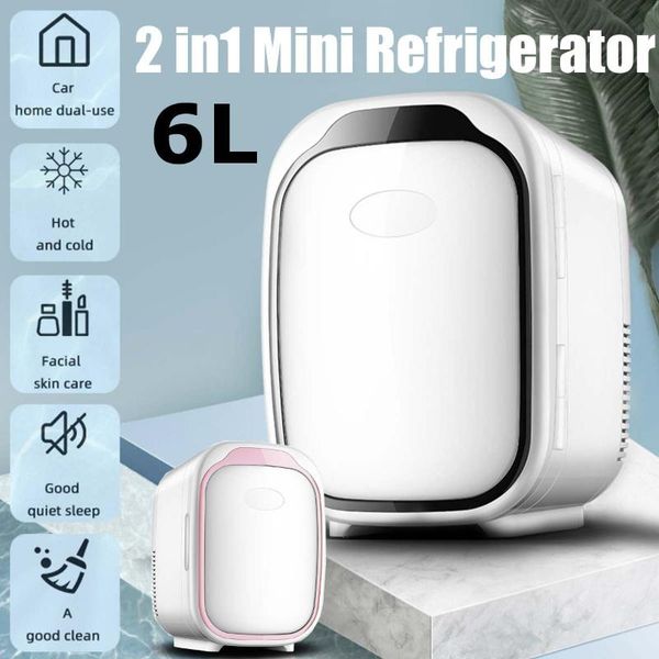 

e heating car refrigerator 6l dc12 ac 110v 220v fridge compressor for car home picnic refrigeration heating -20~65 degrees