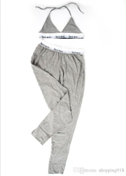 

classic fashion women's pants set, underwear sets long pants bra set, White