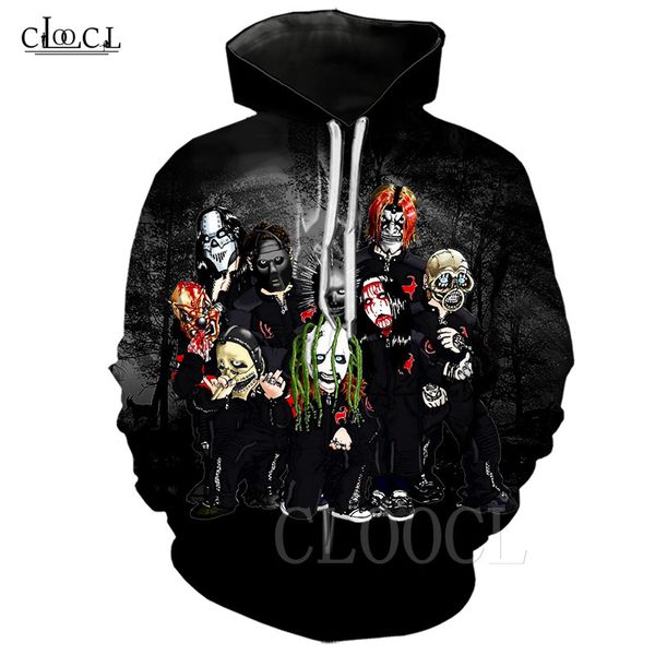 

новый мультфильм slipknot хэви-метал группа толстовка унисекс hipster пуловер streetwear hajaruku фуфайки slipknot вентиляторы толстовка тол, Black