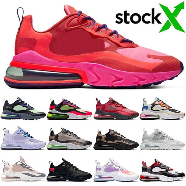 

newset trend sneakers stock x 270 react forwomen men running shoes electronic music winter parachute red and grey fossil amethyst tint, White;red