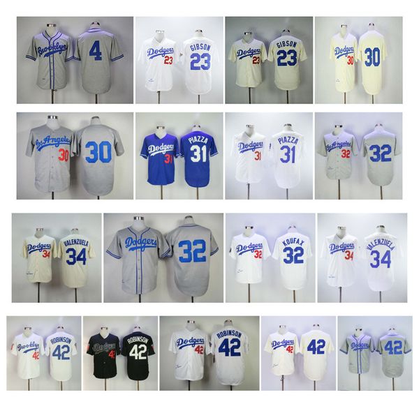 

Vintage dodger jer ey 42 jackie robin on 4 babe herman 23 kirk gib on 32 andy koufax 34 fernando valenzuela 30 maury will retro ba eball