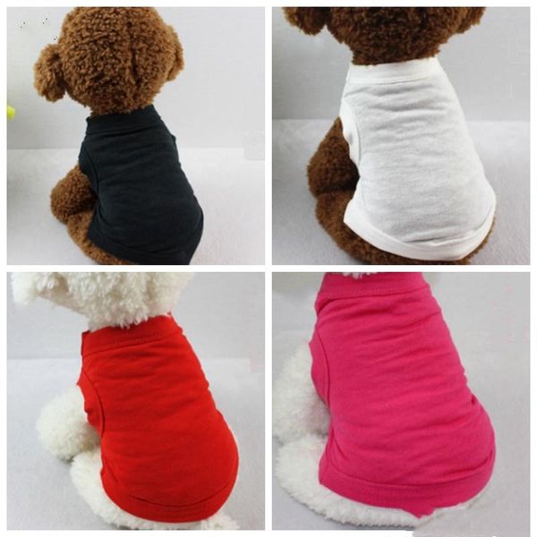

dog clothing small dog vests breathable puppy sportswear solid colors puppy vest summer dog clothes 13 colors wholesale xh3093