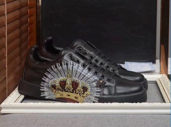 

2020 name brand man casual shoes flat kanye west fashion wrinkled leather lace-up high male arena shoes mb04, Black