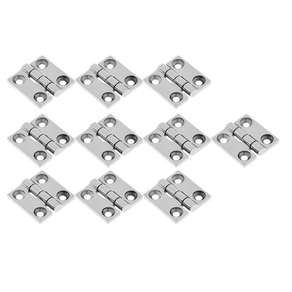 

10pcs boat stainless steel cast square deck hinge 1.5 inch folding butt hinges silver tone home furniture hardware door hinge