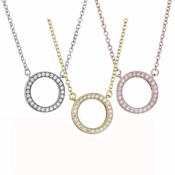 

ztung pdn2 classic 925 sterling silver 50cm necklace with pendant fine jewelry single circle fits pandora pendant necklace