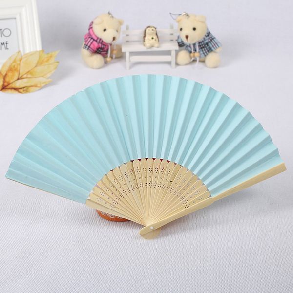 

fashion pattern folding dance wedding party folding hand held solid color fan