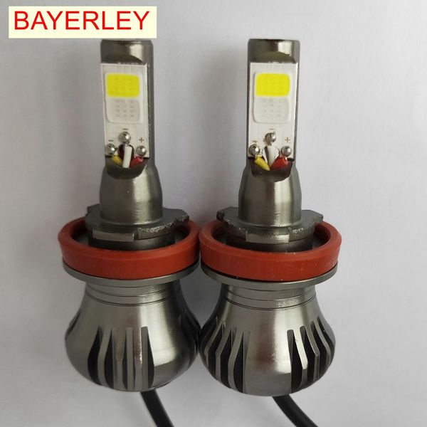 

led fog light double 2 color cob led h3 h8 h11 h16 880 yellow white blue pure flash blasting