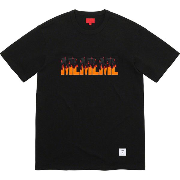 

ins 2020 spring summer box logo flame ss fire logo tee skateboard mens designer t shirt women street luxury casual tshirt, White;black