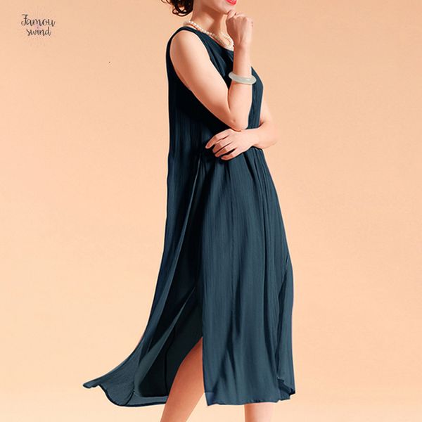 

женщины размер платья лето сарафаны для женщин платья 2019 new vintage рукава багги платья хлопок белья, Black;gray