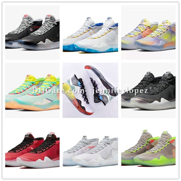 

2019 мужские бруклин-nets zoom kd12 xii персиковый джем баскетбольная обувь для дешевых kevin durant 12s сша kd 12 eybl хамелеон роскошные к, Black