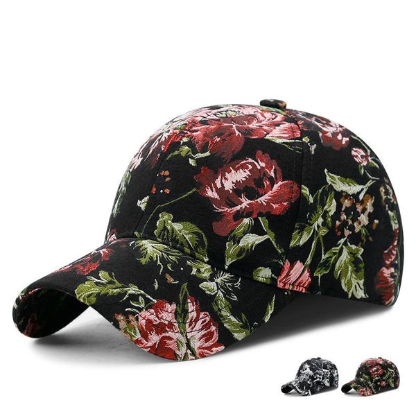 

2020 spring and summer new fashion rose baseball cap men and women outdoor sunscreen sun hat wild sports cap edgjm, Black;white
