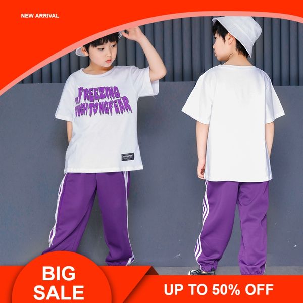 

summer children clothing purple short sleeve t shirts and pant 2pcs sets for boys kids size 9 10 11 12 13 14 15 16 years, White