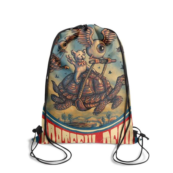 

grateful dead promised land the flood gallery fashion cinch belt backpack,design personalized suitable for string package grateful book