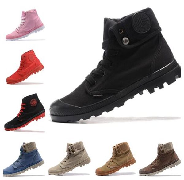 

run palladium pallabrouse men high army military ankle mens women boots canvas womens sneakers casual shoe mens designer shoes, Black