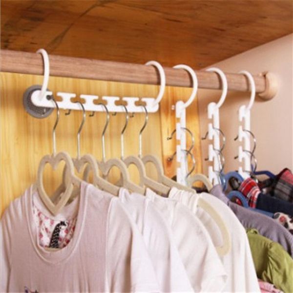 

new 1pc space saving hanger plastic cloth hanger hook magic clothes with hook closet organizer new