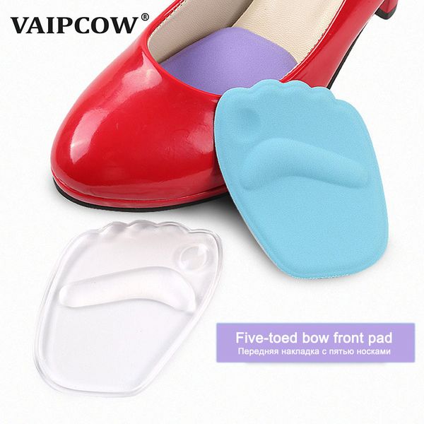 

vaipcow gel heel protector forefoot pad feet silicone insoles inserts insoles for shoes slip pads insert for high heels women, Black