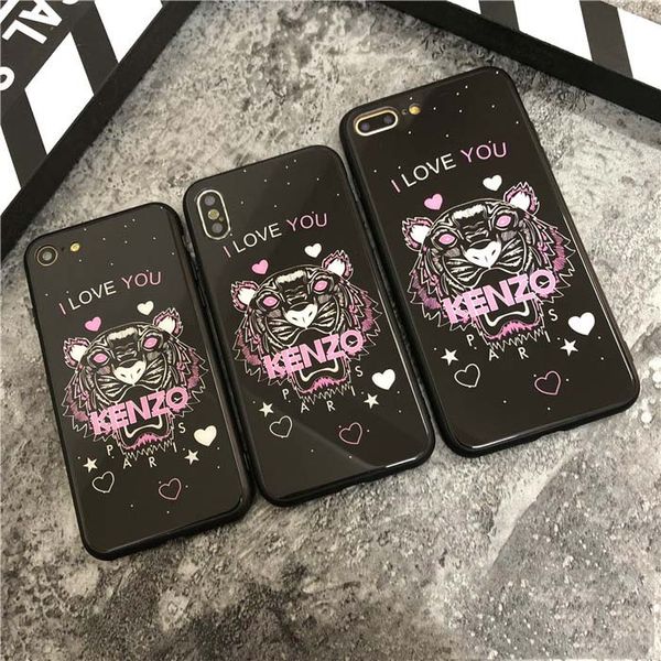 

designer phone case for iphone xsmax/xs/xr/x 7p/8p 7/8 6/6sp 6/6s fashion 2019 brand new popular toughened glass protective cover 2 styles
