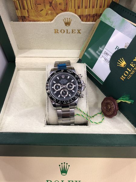 

with original box wristwatches sapphire 40mm 116520 automatic mechanical mens men's watch watches no chronograph black dial, Slivery;brown