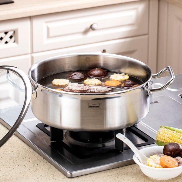 

no. 304 stainless steel pot soup pot shabu shabu home soup heater