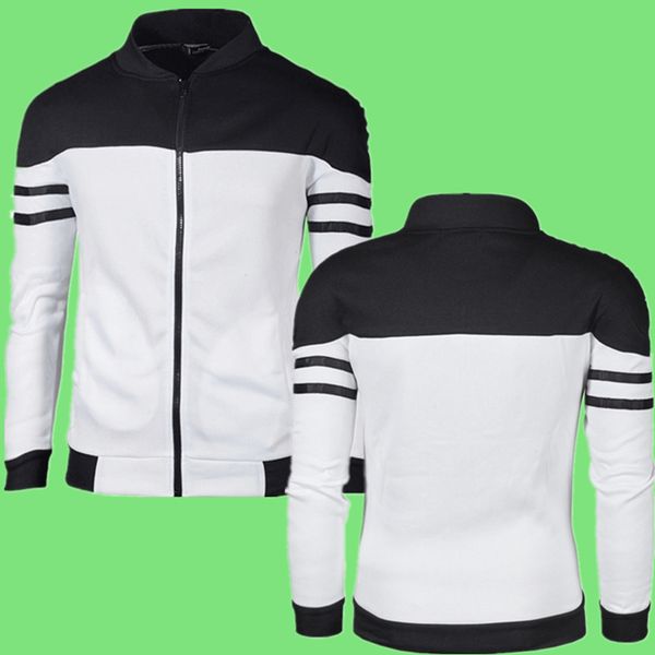 

baseball jacket men осень бомбардировщик куртки мужчины вскользь лоскутная тонкий ветровка мужская одежда пальто молния капот марка одежды, Black;brown
