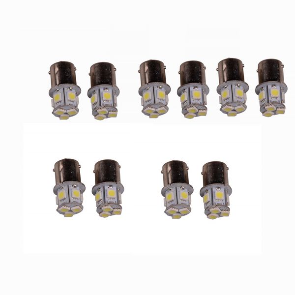 

5 pair 10 pcs single output point super bright led 1156 smd 8 led signal lamp car light bulb car light bulbs 12v