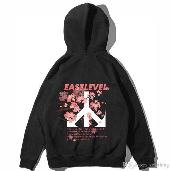 

mens designer hoodies casual hoodie loose set of letters plum blossom printing spring and autumn sweater luxury street brand hoodie, Black
