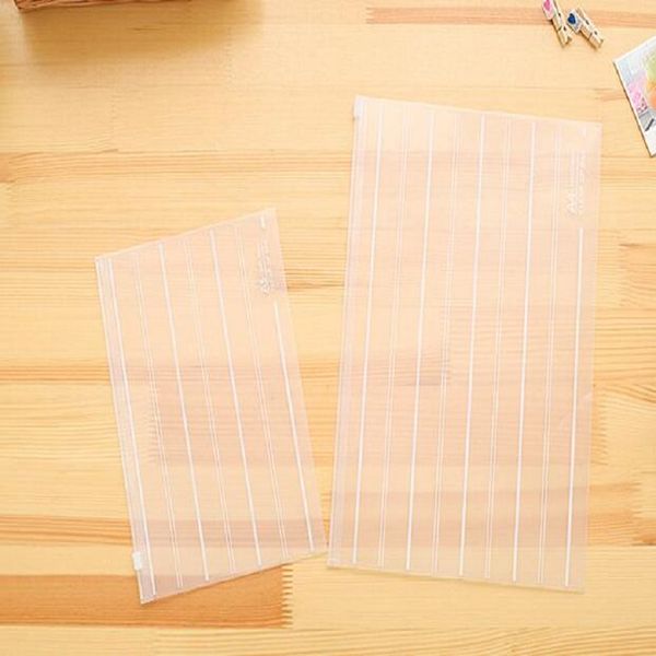

2 pieces / pack environmentally friendly transparent file organizer bag a4 pull side bill data storage file folder