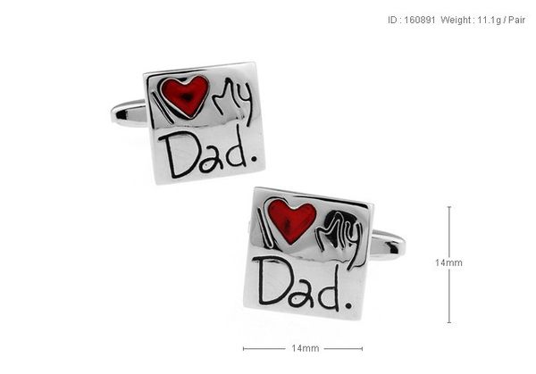 

square two-tone paint whitened steel cufflinks, Silver