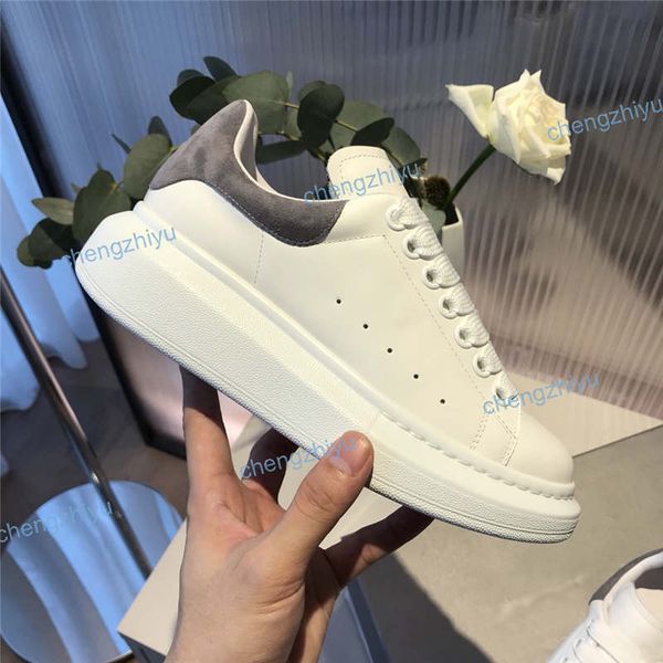 

new season designer shoe fashion luxury women shoes men's leather lace up platform oversized sole sneakers white black casual shoes wit