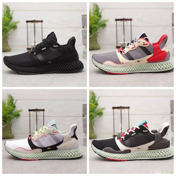 

new consortium 4d zx 4000 futurecraft men womens running shoes primeknit grey white black sports trainers bd7931 sneakers 36-45