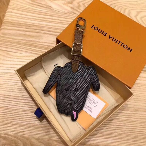 

новый бренд luxury dog head брелоков держатель формы leahter собак из нержавеющей стали известный дизайнер luxury брелок, Slivery;golden