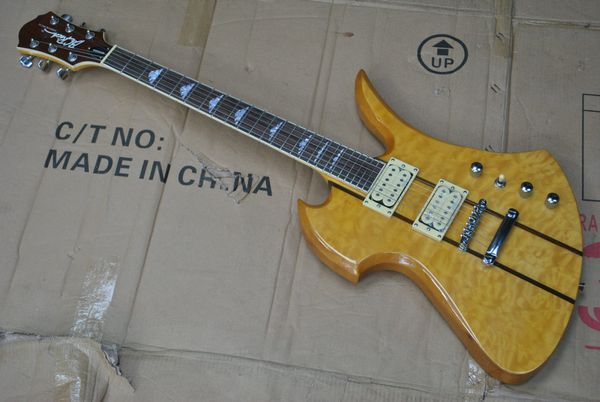 

China bc rich mockingbird palt yellow bur t electric guitar