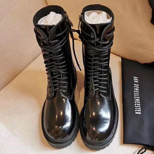 

black martin boots female personality short female 2019 new british wind boots version of the winter short tube rider boots women outdoor