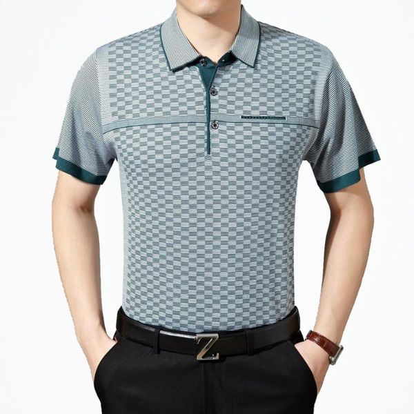 

мужская рубашка хлопка топы пуловер с коротким рукавом для лета пледы вскользь bo25351224, White;black