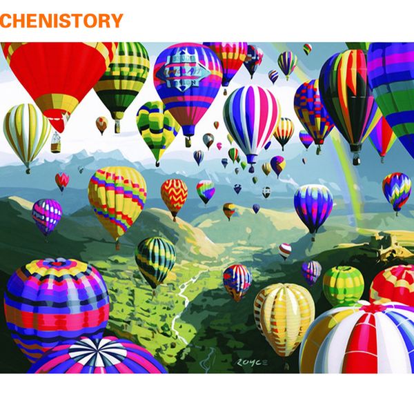 

chenistory frameless landscape diy painting by numbers painting calligraphy modern wall art canvas for home decor 40x50