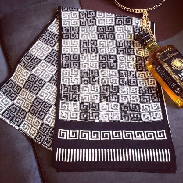 

new fashion cashmere blend men's classic color plaid business long scarfs 30x180cm, Blue;gray