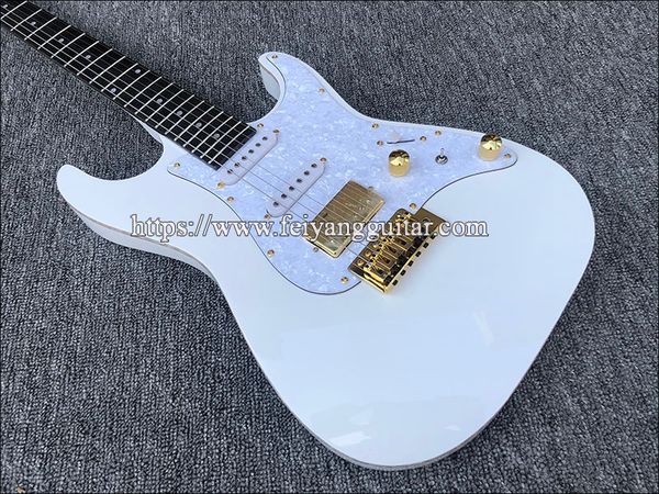 

2019high качества электрической гитара, золотое оборудование, белая электрическая гитара, бесплатная доставка