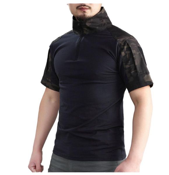 

men's t-shirts summer army tactical tee shirts plus size frog cotton polos men short sleeve hunting shooting outdoor, White;black