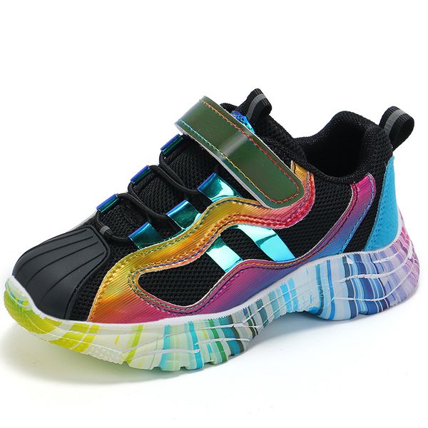 

girls sports shoes spring new children's pink shoes baby mesh autumn breathable mesh pink enfants shoe size 27-37, Black;red