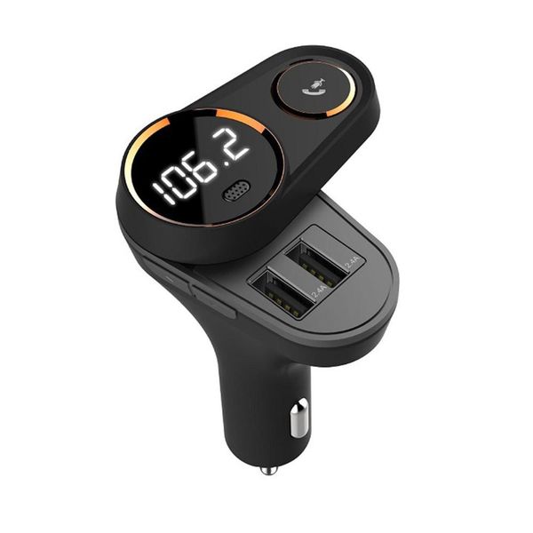 

c43 dual usb 4.8a car charger u disk lossless music rotary cover mp3 player