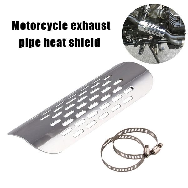 

chromed exhaust muffler pipe heat shield cover heel guard motorcycle accessories c66