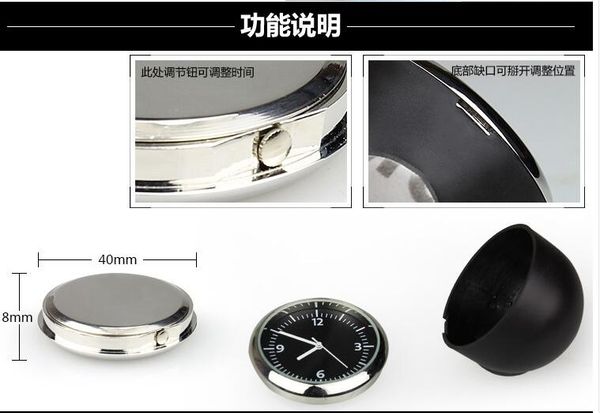 

new car thermometer luminous material car clock electronic watch air conditioning outlet perfume ornaments(6.5
