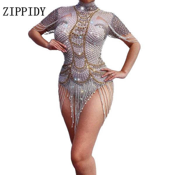 

shining rhinestones pearls bodysuit stretch dance leotard costume performance party celebrate stage show stones wear, Black;red
