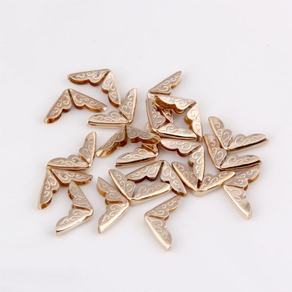 

50pcs/lot golden/silver metal corners for books p shirt collars corner protectors metal crafts scrapbooking diy, Blue;slivery