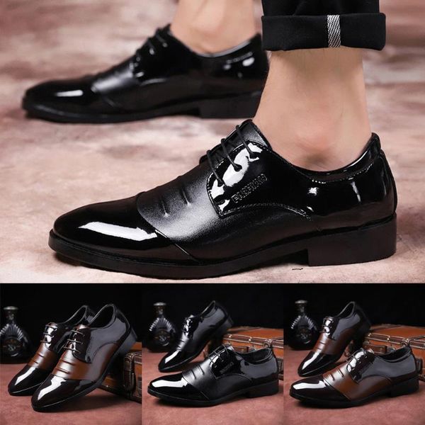 

man business party leather shoes men's pu round head personality buckle street shoes male sapatos de couro para homens, Black