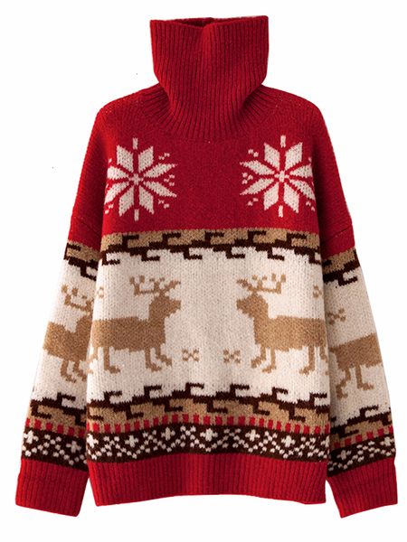 

christmas turtleneck sweater women korean thick long sleeve pullover modis all match sweaters 2019 autumn and winter knitted top, White;black