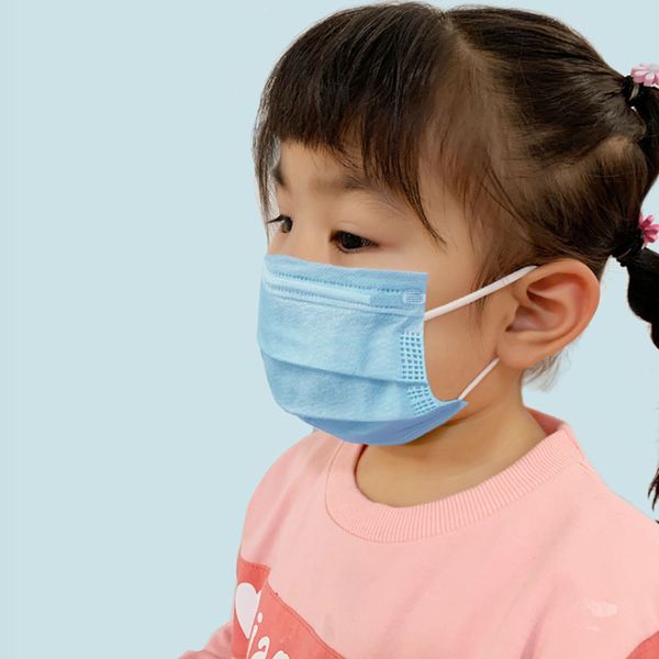 

kids 3-layer disposable mask protective masks non-woven safety masks children face mask blue anti-dust earloop proof masks